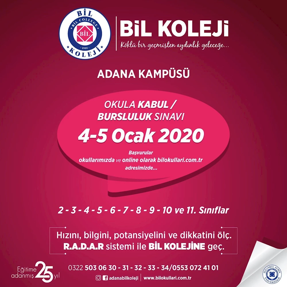 BİL Koleji’nden ‘Bursluluk Sınavı’na davet